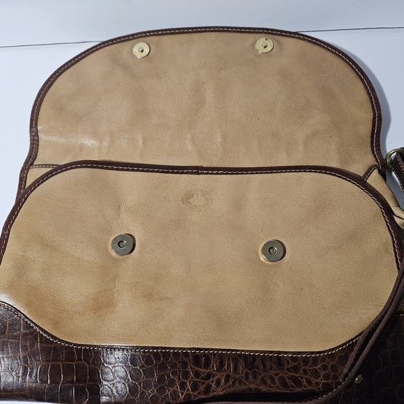 Vintage Brahmin Leather Satchel Bag - Picture 2 of 14